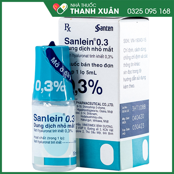 Sanlein 0,3 trị rối loạn biểu mô kết giác mạc
